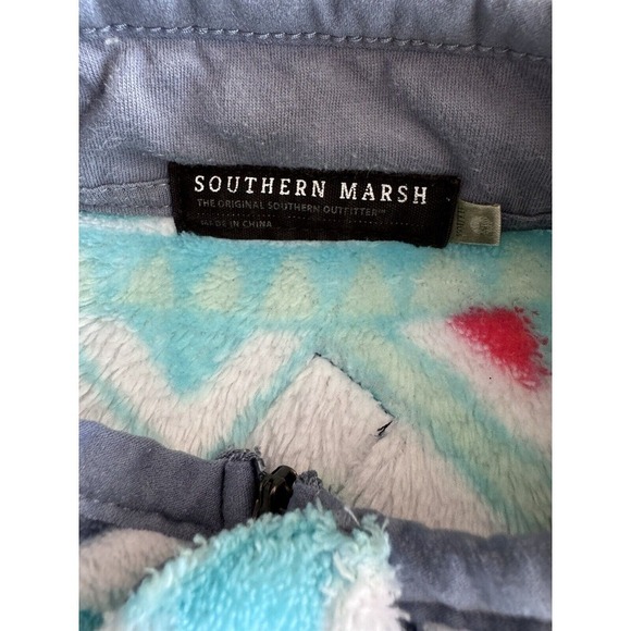 Youth Fairbanks Pullover in White & Teal by Southern Marsh Youth Size Large EUC - Picture 5 of 16